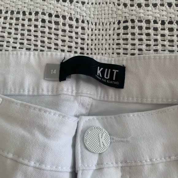 NWT Kut from the Cloth Stella Optic White High Rise Flare Jean - Size 14 - Picture 6 of 9